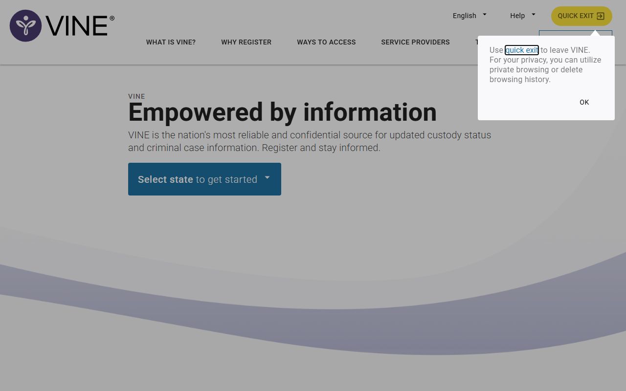 VINELink inmate search portal for Colorado booking reports and jail records